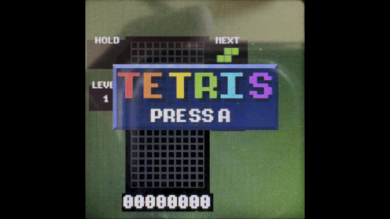 Screenshot of the Tetris application for the Picosystem